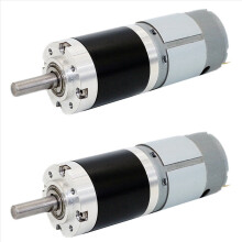 2X 385 Planetaire miniatuur DC-vertragingsmotor Snelheidsregeling Laag geluidsniveau Kleine 24V-accessoires 372 tpm