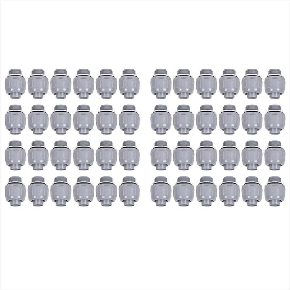 2X Liquid Tight Connector 1/2 in Non-Metallic Electrical Conduit Fittings PVC Fitting Straight-image-OPC-PMGRTTH-NEW
