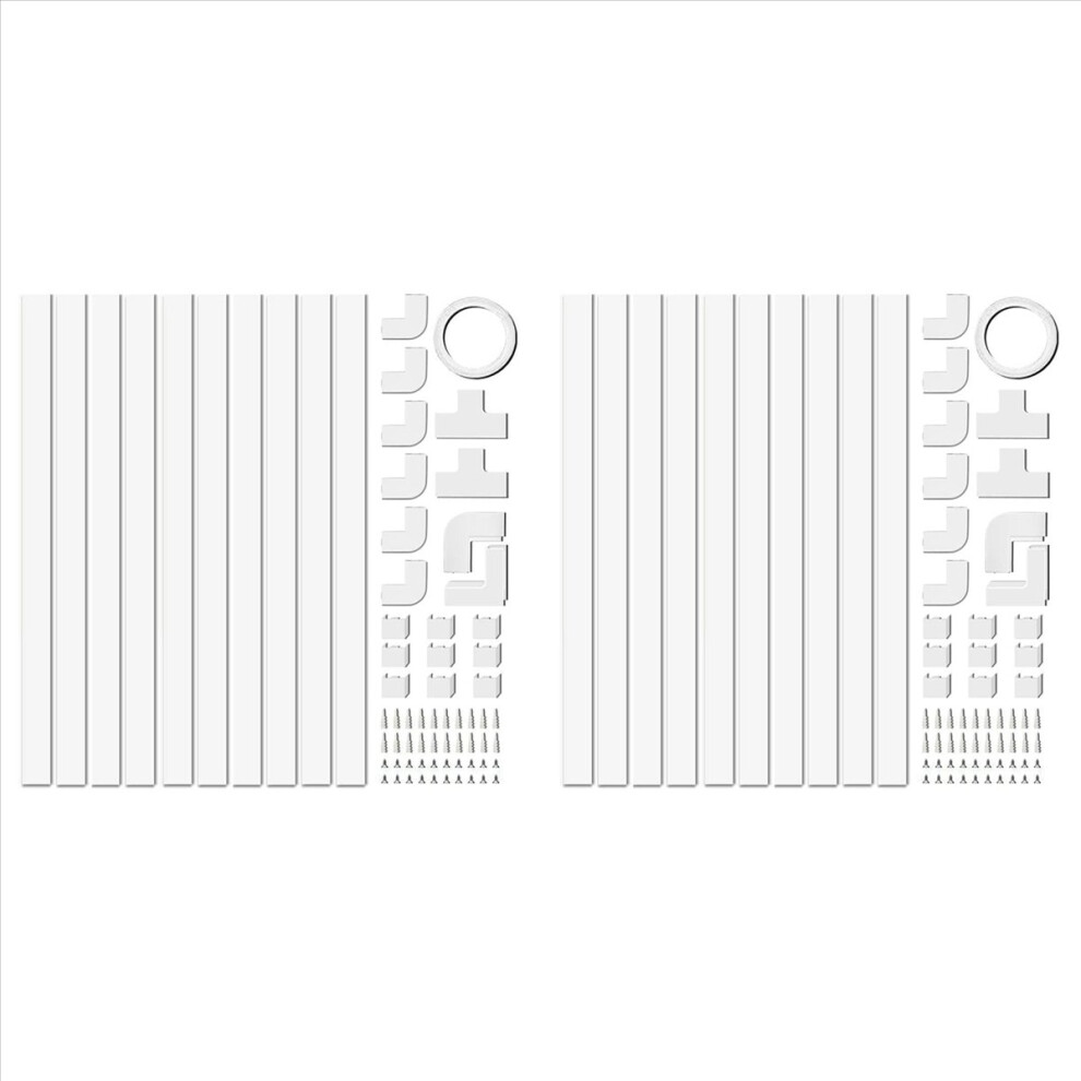 4M Electrical Cable Trunking,Cable Concealer On Wall For One Cord,Paintable Pvc Cover,Cable Trunking 20Pcs L40cm 4854194515248