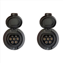 2x EV-laadstopcontact type 2 connector 4-punts vast Europese norm IEC 62196-2 32A 3-fase wisselstroom