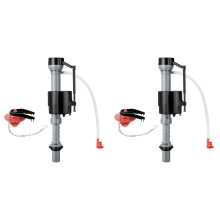 2x toiletvlottervervangingsset, universele spoelset en 2 inch flapper 1 set
