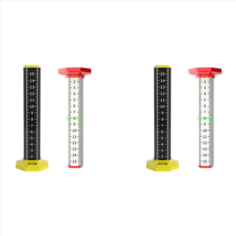 4Pcs Ceiling And Floor Tile Height Ruler, Measuring Ruler With Magnetic Base, Suspended 4854194501937