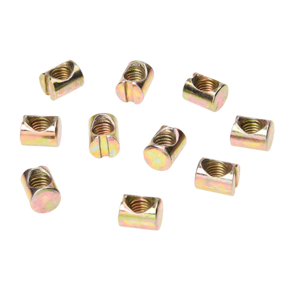 10 Pcs M8 Bolts Dowel Slotted Furniture Nut For Beds 4852100631990