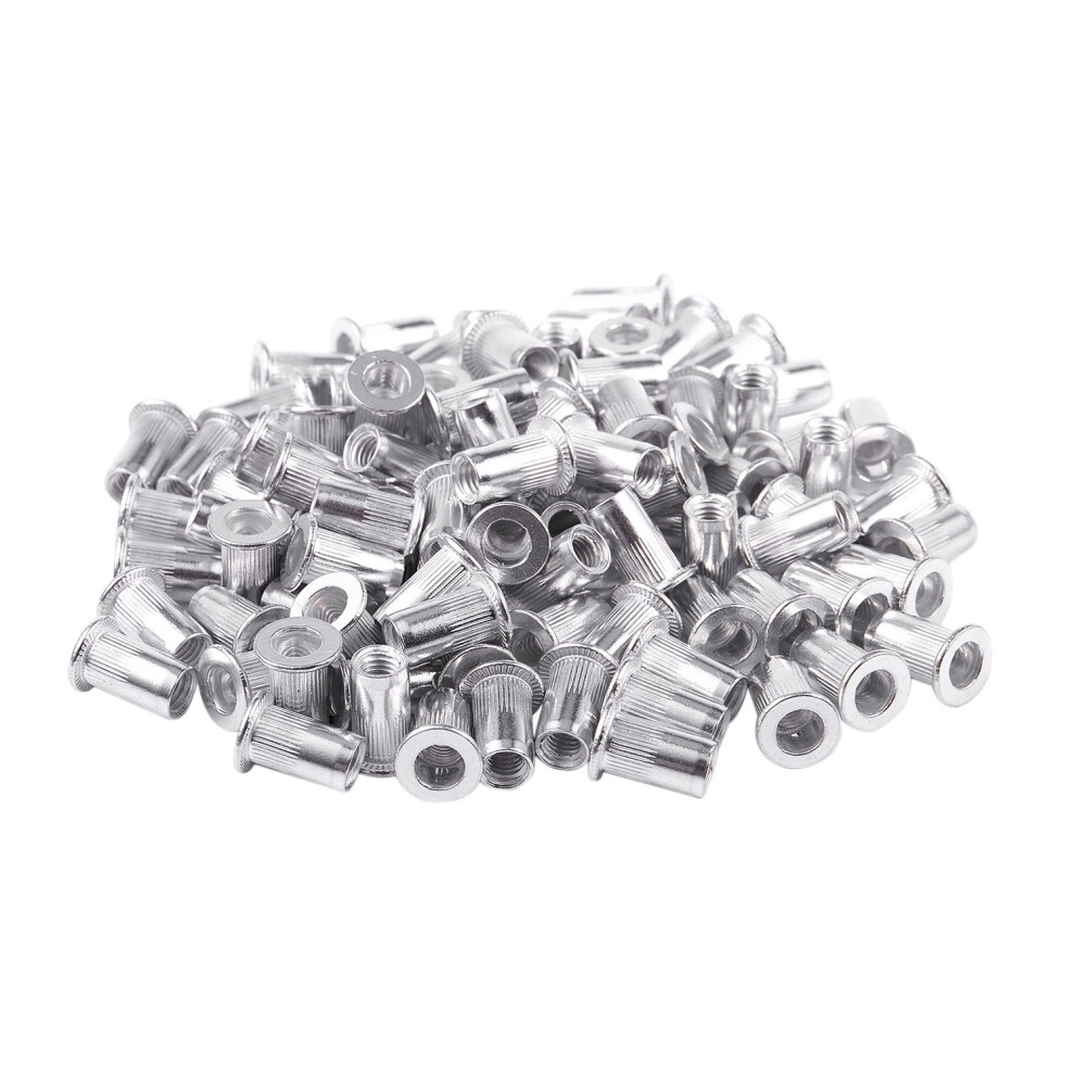 M5 Aluminium Threaded Rivnuts Flat Head Rivet Nuts 100Pcs 4852100629263