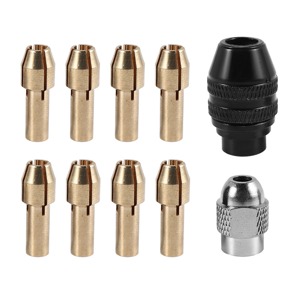 Drill Chuck Collet Set With Replacement Rotary Nut 4854194553226