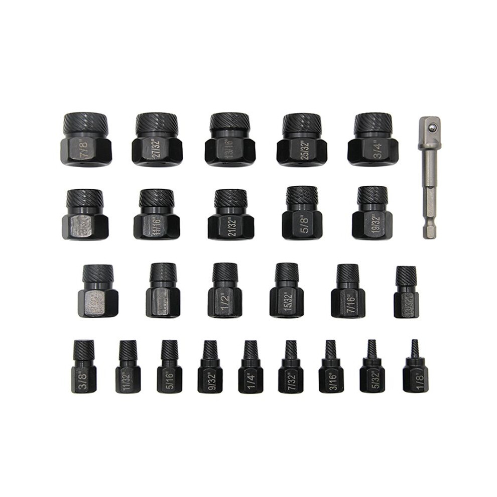 26Pcs Screw Bolt Extractor Drill Bit Set Stud Teeth Demolish Tools 4854194538391