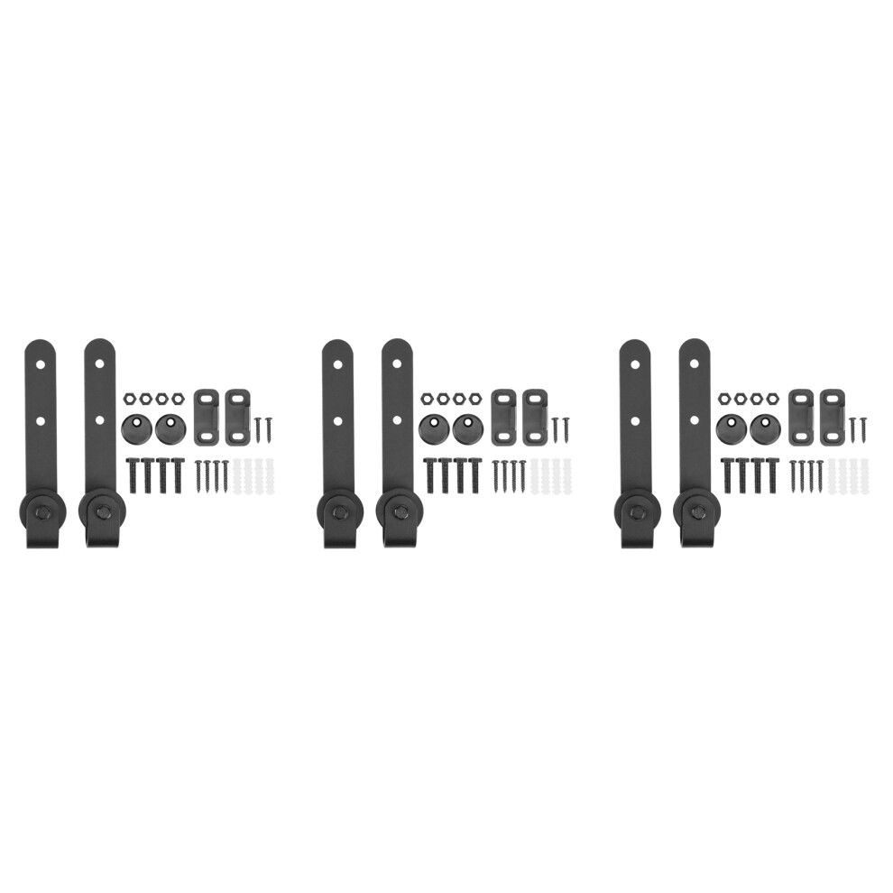 3X Cabinet Sliding Barn Door Hardware Kit Super Mini Top Mount Hanger Track Closet 4854194552816