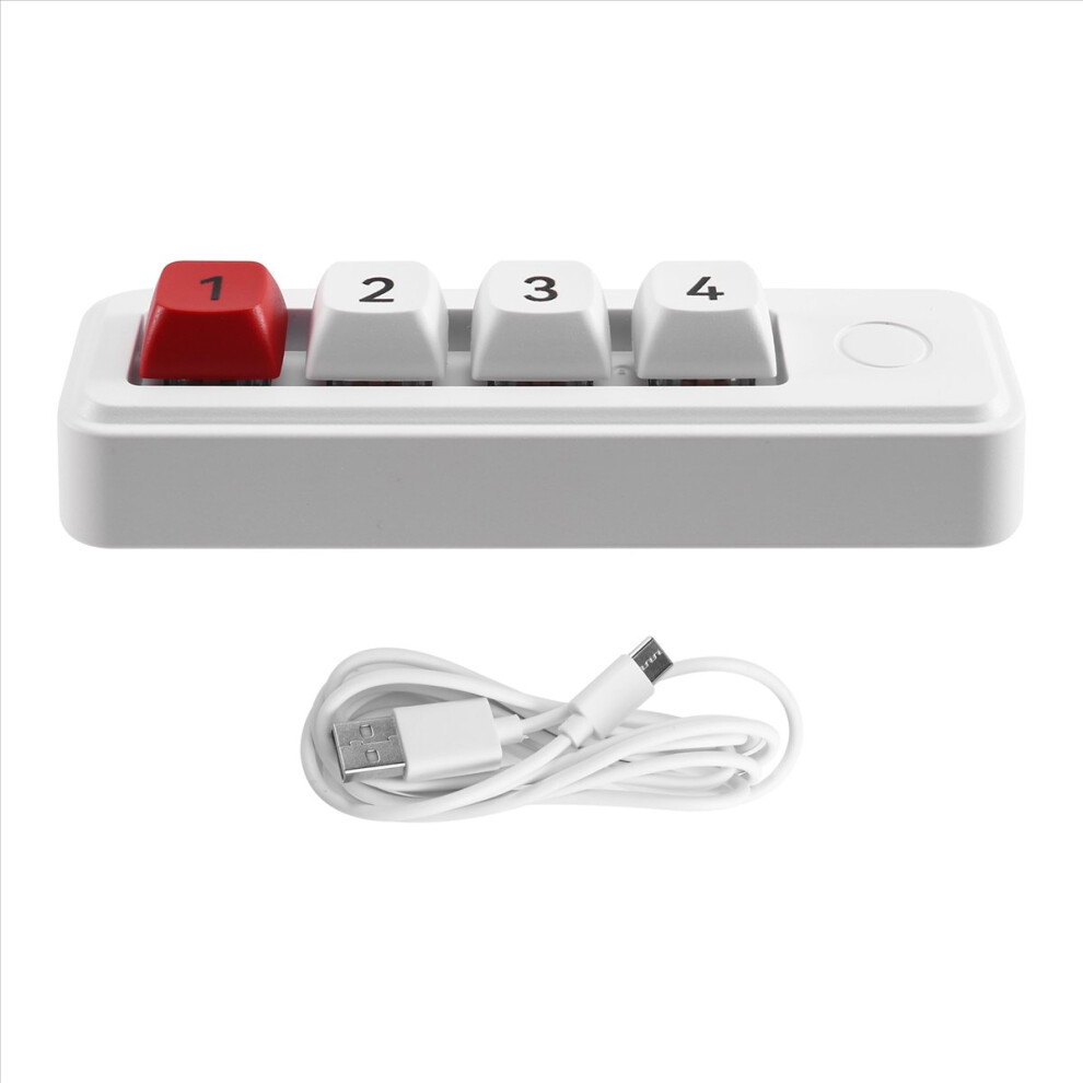 Rgb Mechanical Gaming Keyboard -Macro Programmable 4 Keys, White 4853344866339