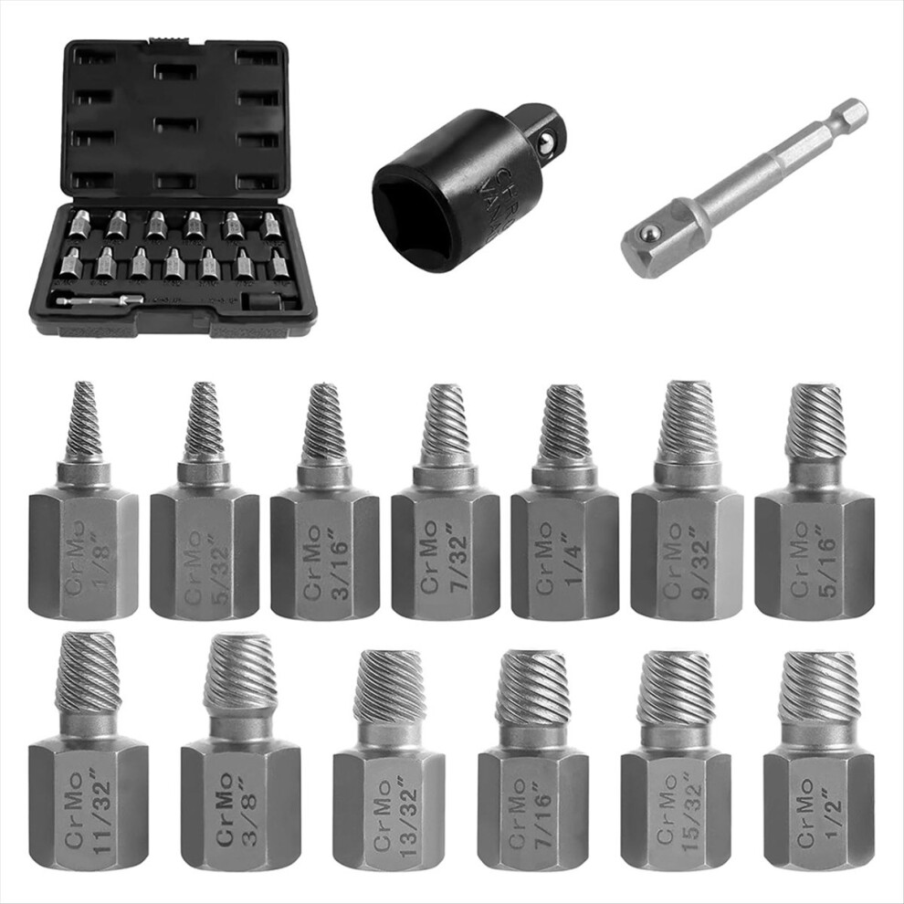 15Pcs Screw Extractor Set, Stripped Bolt Remover, Kit 4852597802552
