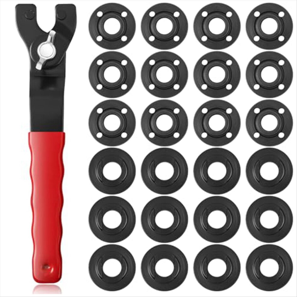 25Pcs Angle Grinder Nut Wrench Kit Red 4852597829542
