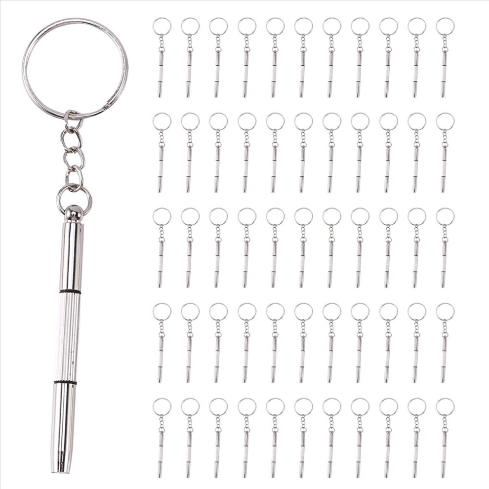 1000Pcs 3 in 1 Eyeglass Screwdriver Sunglass Glasses Watch Repair Tool Kit with Keychain Portable-image-OPC-PMGRYSP-NEW