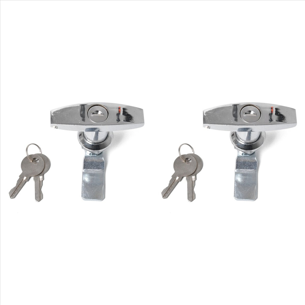 2X Turn -Handle Lock With Keys For Trailer Caravan Toolbox Distribution Box Truck Rv 4852597801852