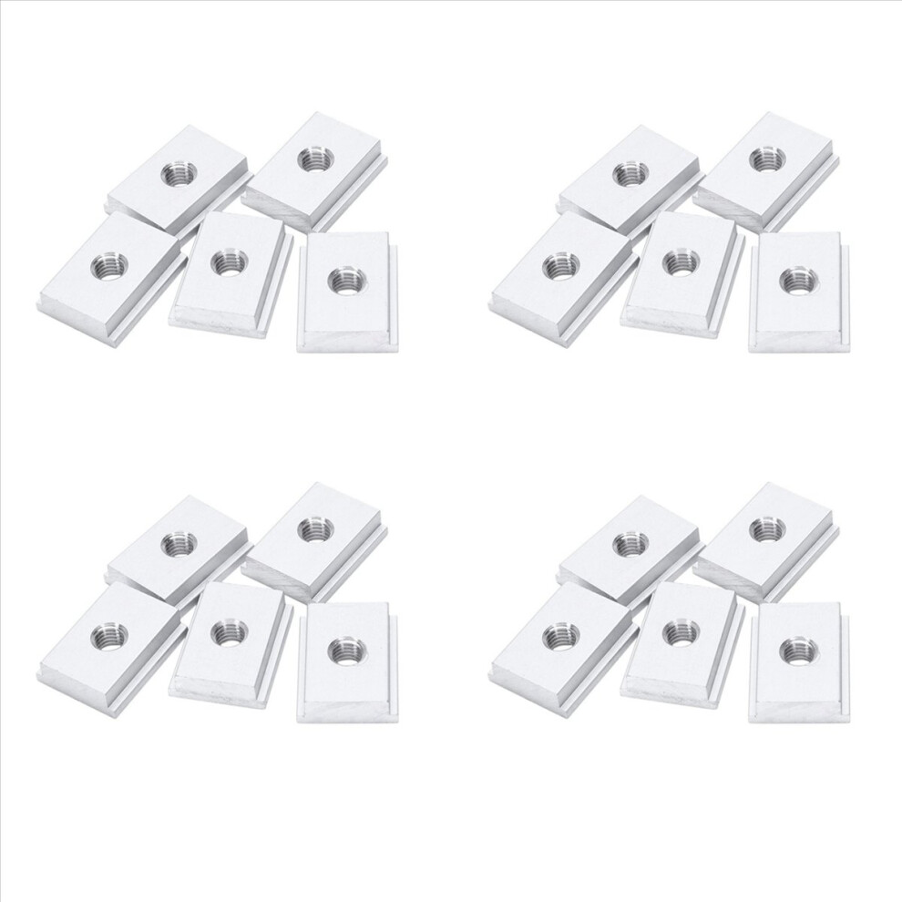20Pcs M8 -Track Slider Sliding Nut Aluminum Alloy Slot For Woodworking Tool Jigs Screw Fastener 4852597801616