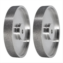 2X, 6 inch diameter x 1 inch breed, met 1/2 inch as, diamant slijpschijf voor het slijpen van HSS, korrel 80
