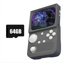 R36T Retro Handheld Game Console 64G 15000 Games Grijs