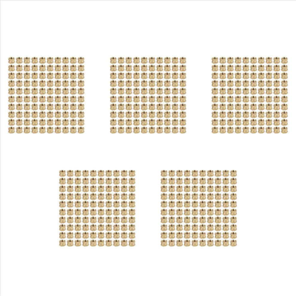M3 X 3Mm Female Thread Brass Knurled Threaded Insert Embedment Nuts 500Pcs 4852597805201