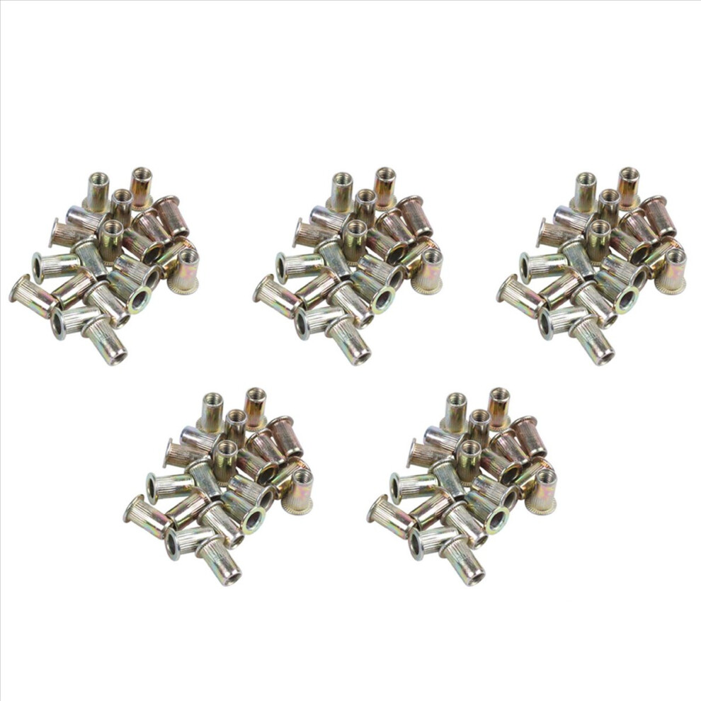 100Pcs Flat Head Metric Steel M5 Blind Insert Rivet Nut 4852597804518