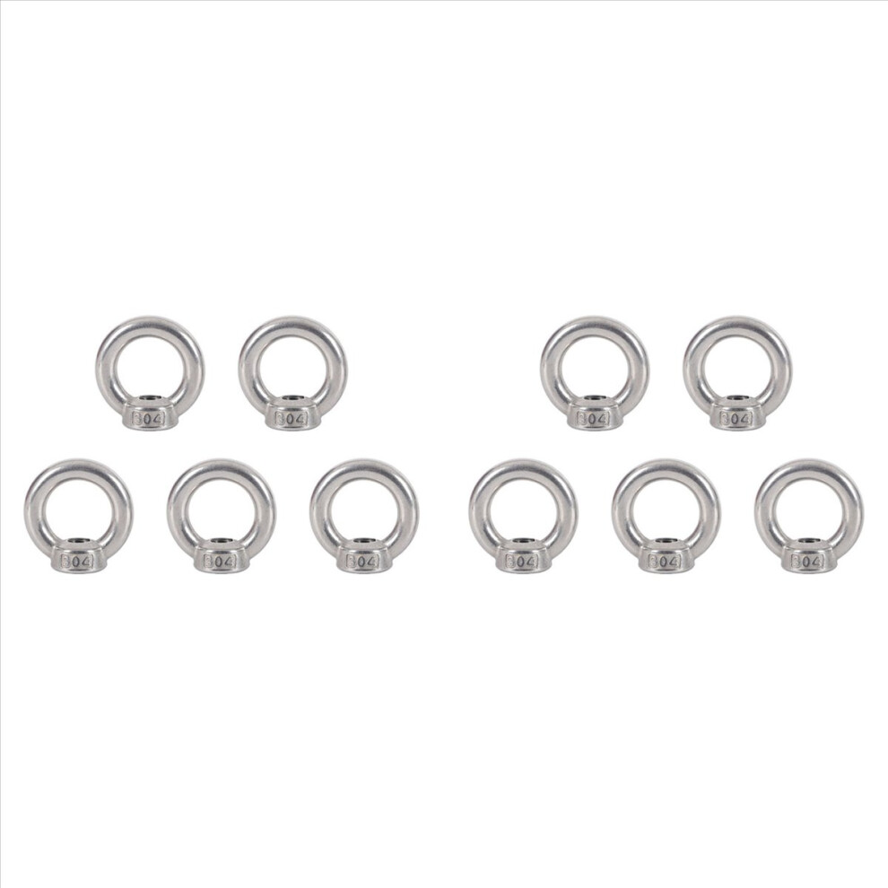 10X M6 Eye Nut Stainless Steel Marine Lifting Nuts Ring Eyelet for Cable-image-OPC-PMGS2DW-NEW