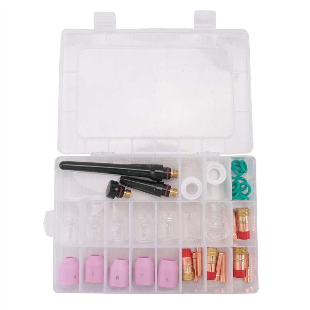 41Pcs TIG Welding Torch Nozzle Ring Cover Gas Lens Glass Cup Kit-image-OPC-PMGS2R7-NEW