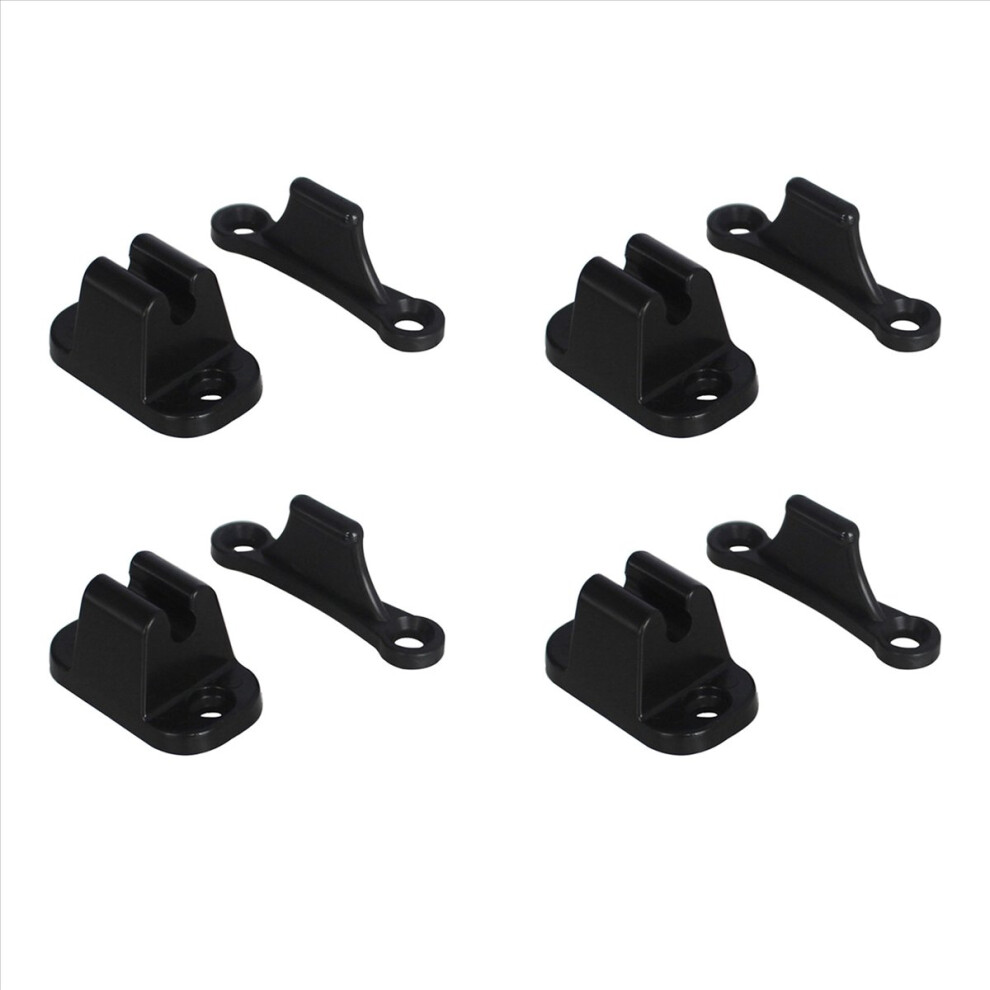 4X Door Retainer Kit Shape Stop Retaining Catch Latch For Rv Caravan Motorhome Boat Holder Black 4852597816092