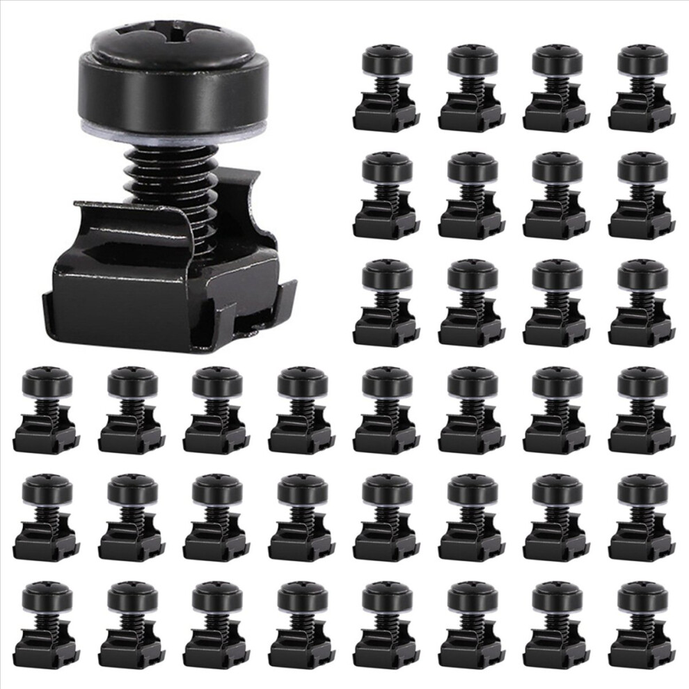 200Pcs M6x16mm Computer Rack Mount Cage Screws And Nuts & Washers For Server Cabinet 4852597814456