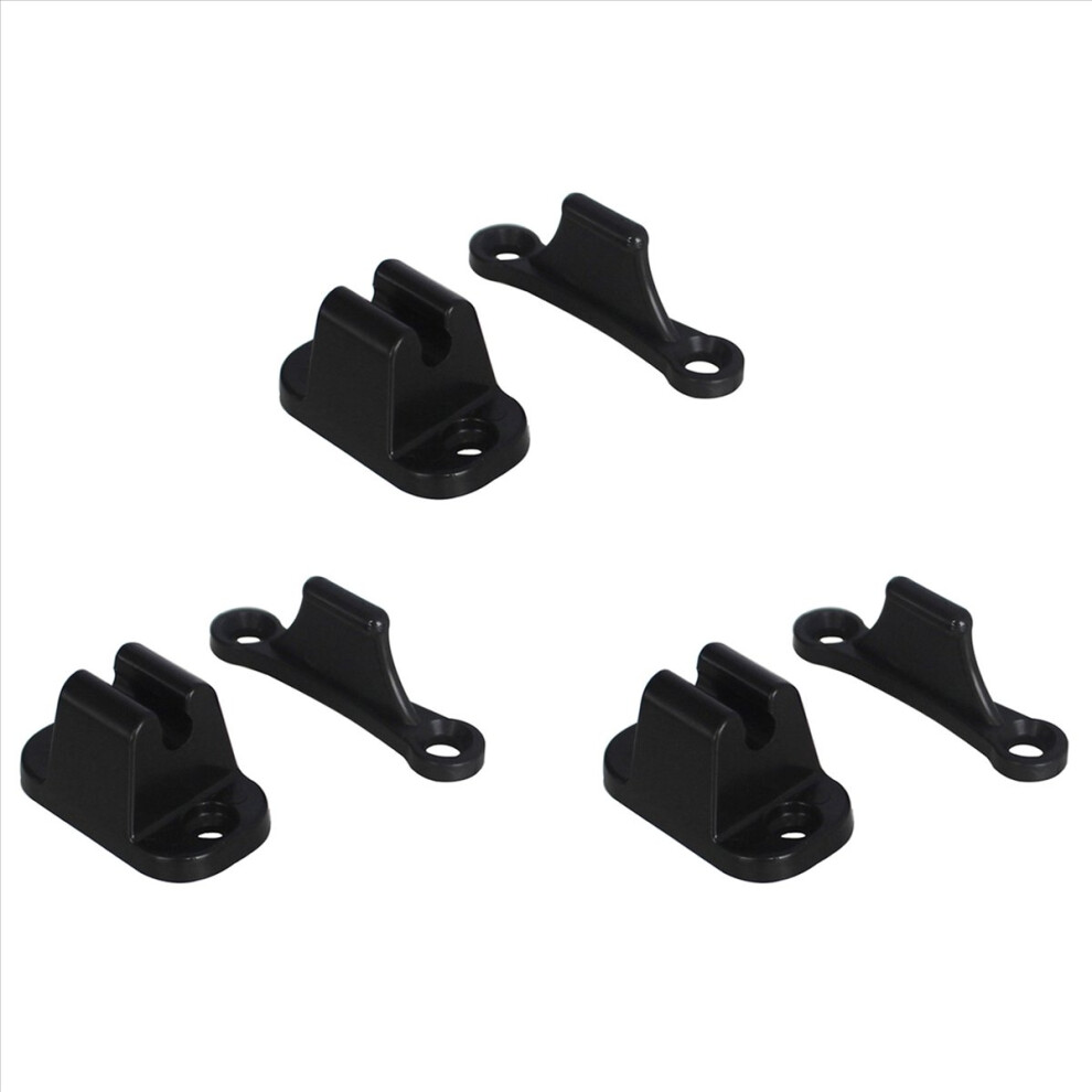 3X Door Retainer Kit Shape Stop Retaining Catch Latch For Rv Caravan Motorhome Boat Holder Black 4852597812940