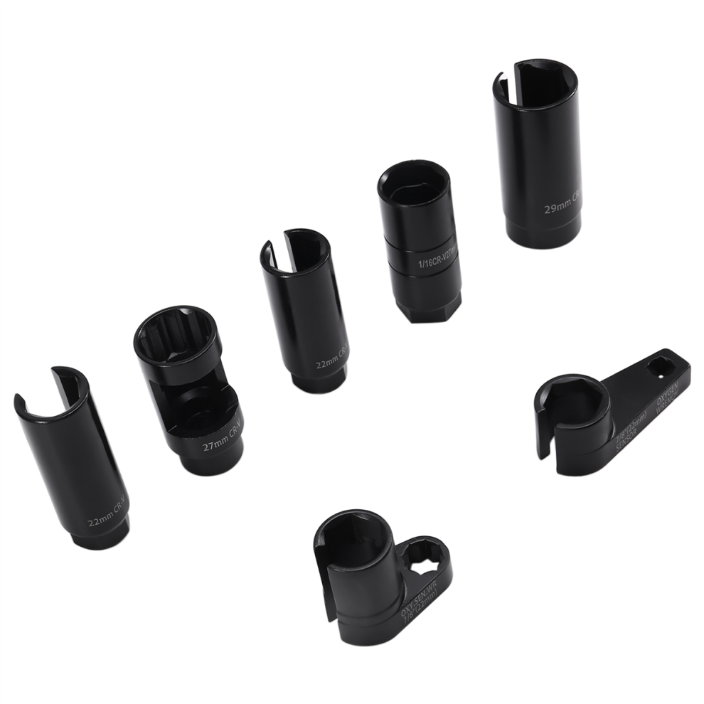 7Pcs Universal O2 Oxygen Sensor Socket 6 Point Wrench Tool 4852597828873