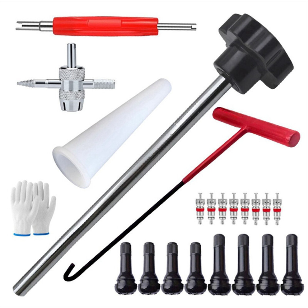 23Pcs Tire Valve Stem Puller Tube Metal Repair Tools Kit A 4852597828880