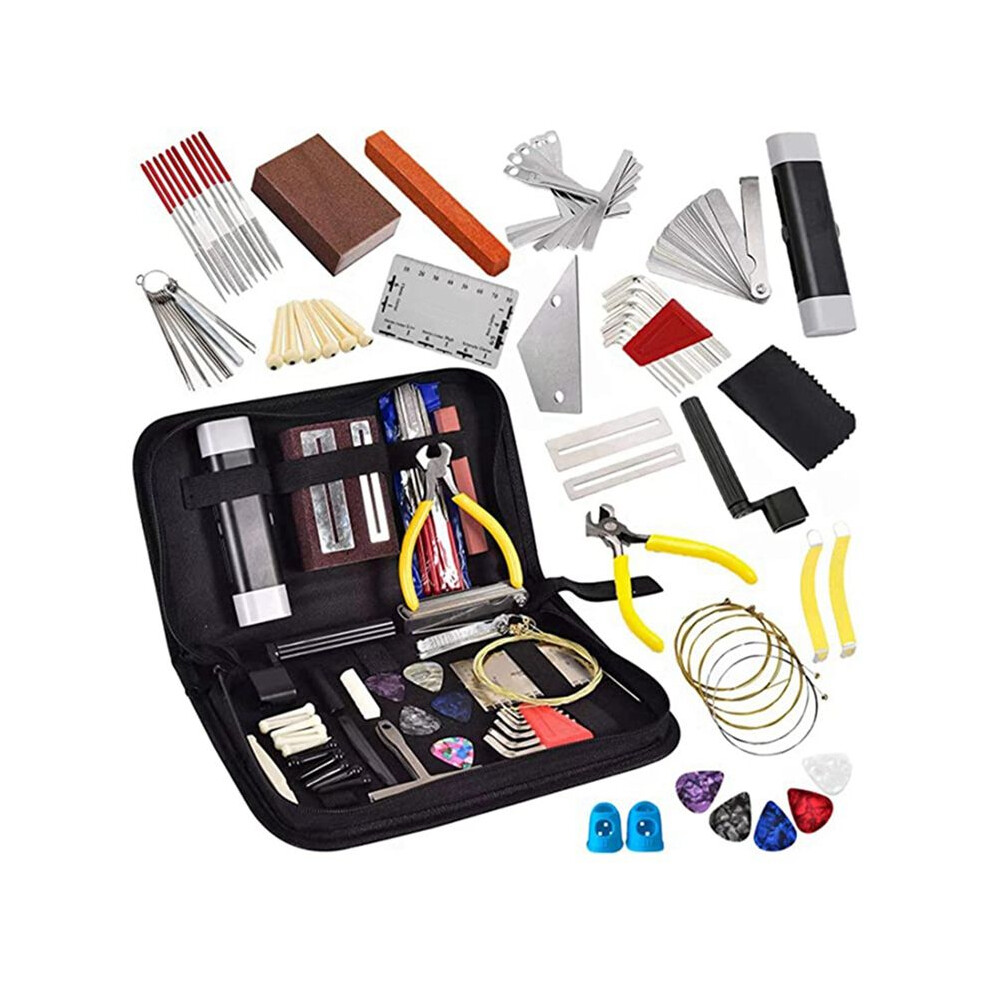 77 Pieces Guitar Maintenance Kit Repair Tool Set 4852597833884