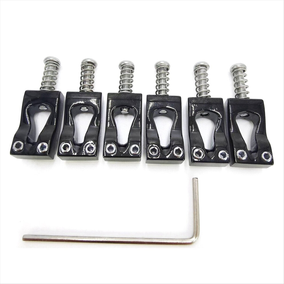 10.8Mm Electric Guitar Gourd Bridge Brass Saddle,Black 4852597829337