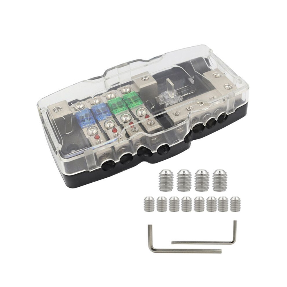 Fused Power Distribution Block Car Audio 4 Way Fuse For Auto 4852597835130