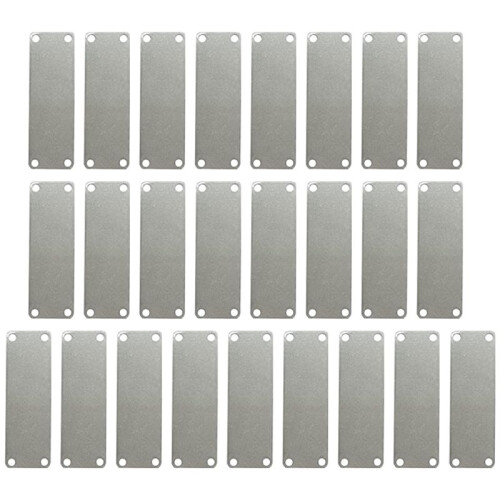 25 Pack Engraving Blank Tags Rectangle Stamping with 4 Holes 1Inx3In 1