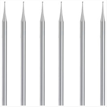 Set van 6 bolvormige freesjes, 3/32 inch schacht, bolvormige freesjes en houtsnijbits (1 mm)