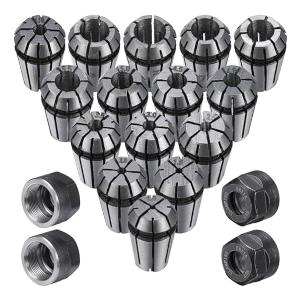 Er11 Spring Collet Set M14 Thread Clamping Nuts 4852597841933