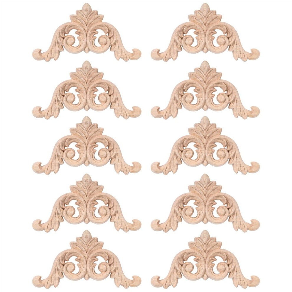 10 Pcs Wood Carving Decal Carved Mouldings Corner Applique 4852597844835