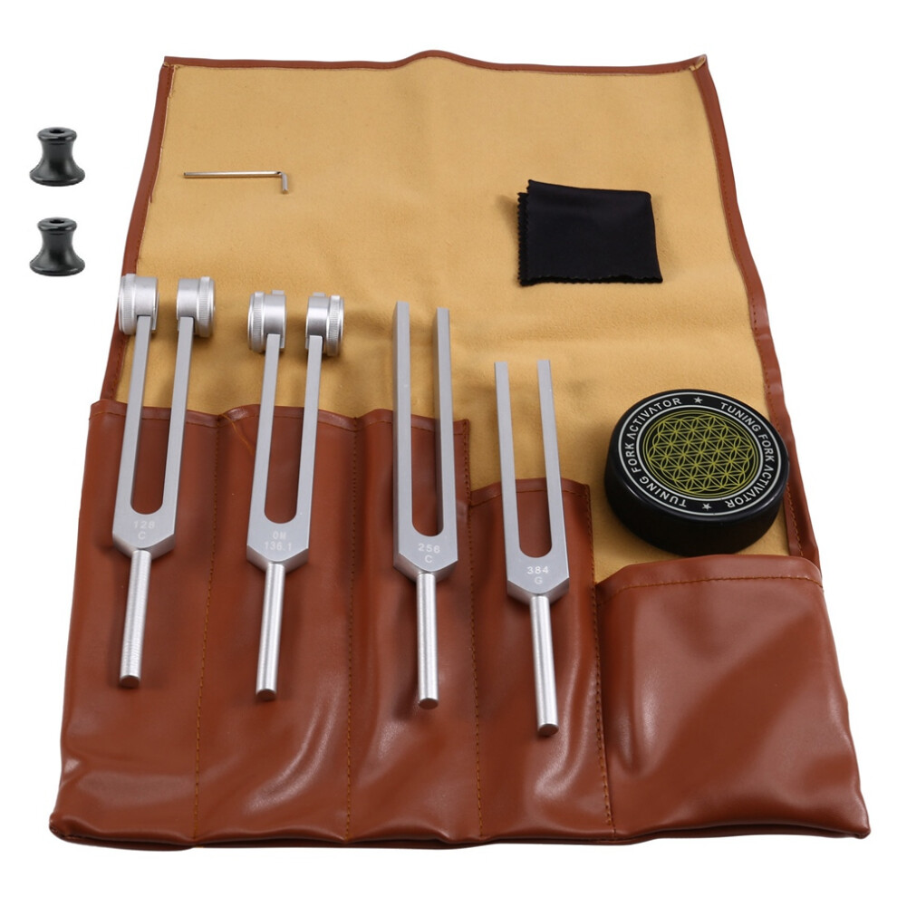 Kepptory Tuning Forks For Healing Set(128Hz, 136.1Hz, 256Hz, 384Hz)