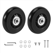 2 stuks 64x18mm koffer/inline buiten vervangende wielen zwart