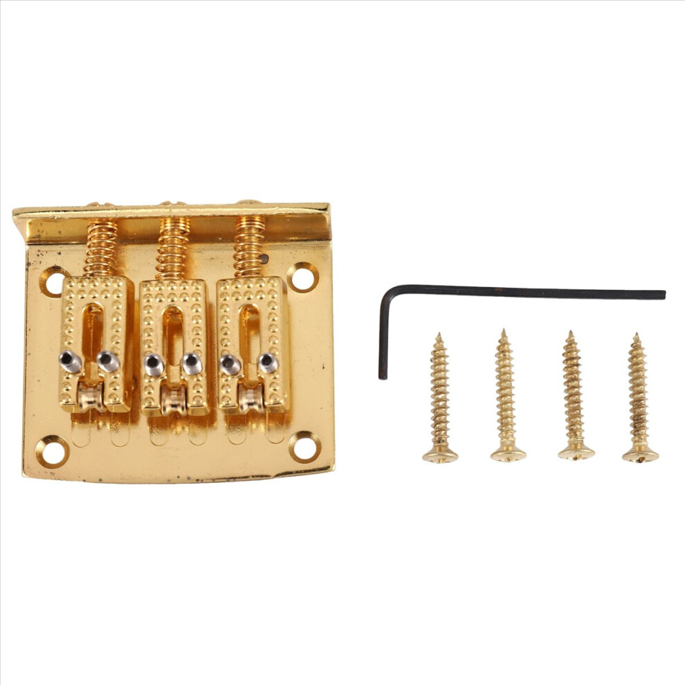 Guitar Bridge Tail 3 String Replacement Gold 4852597852892