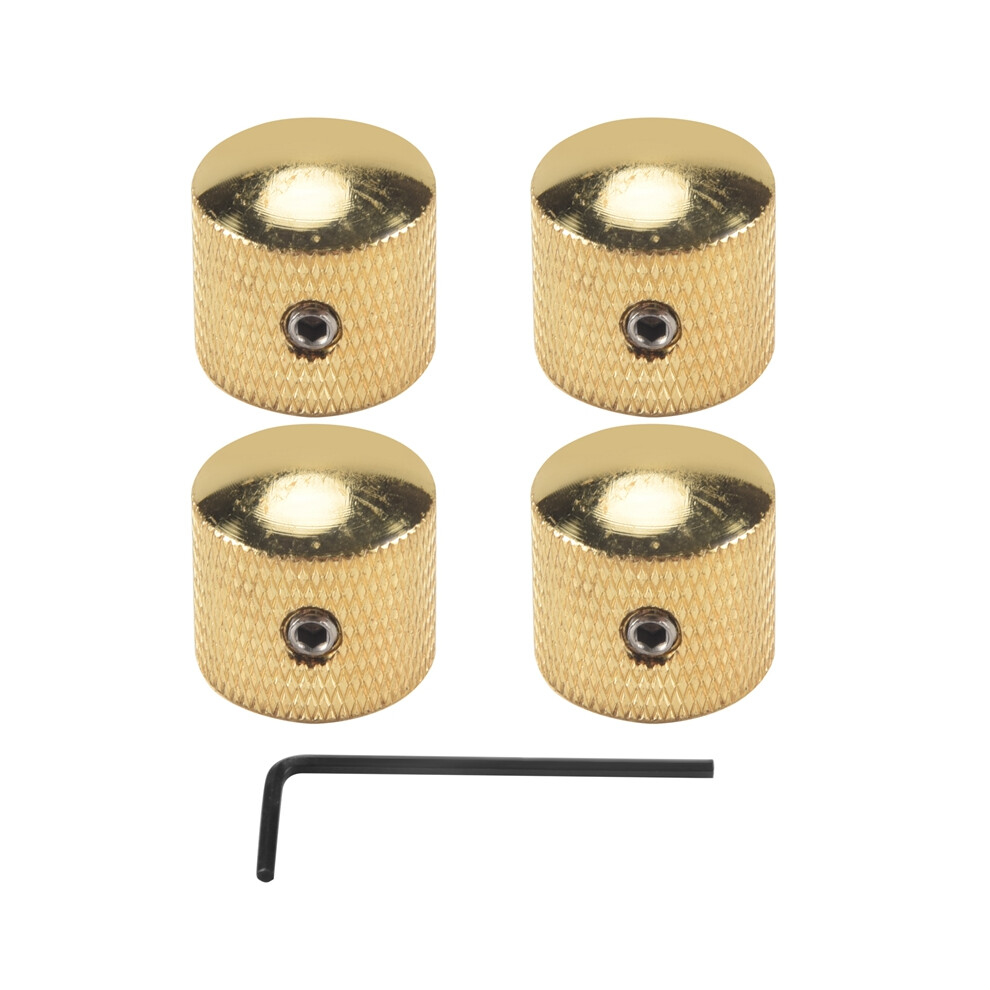 4Pcs Metal Volume Tone Dome Guitar Speed Control Knobs 4852597852144