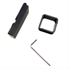 Biljartkrijthouder aluminiumlegering set zwart