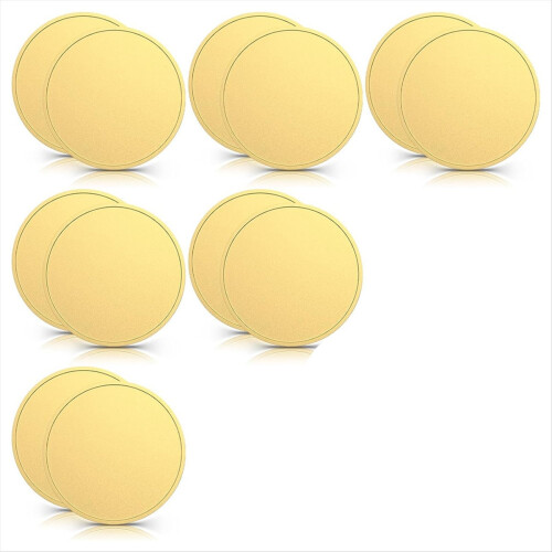 12 Pcs Blank , Threaded Edged 40 mm with Box Gold