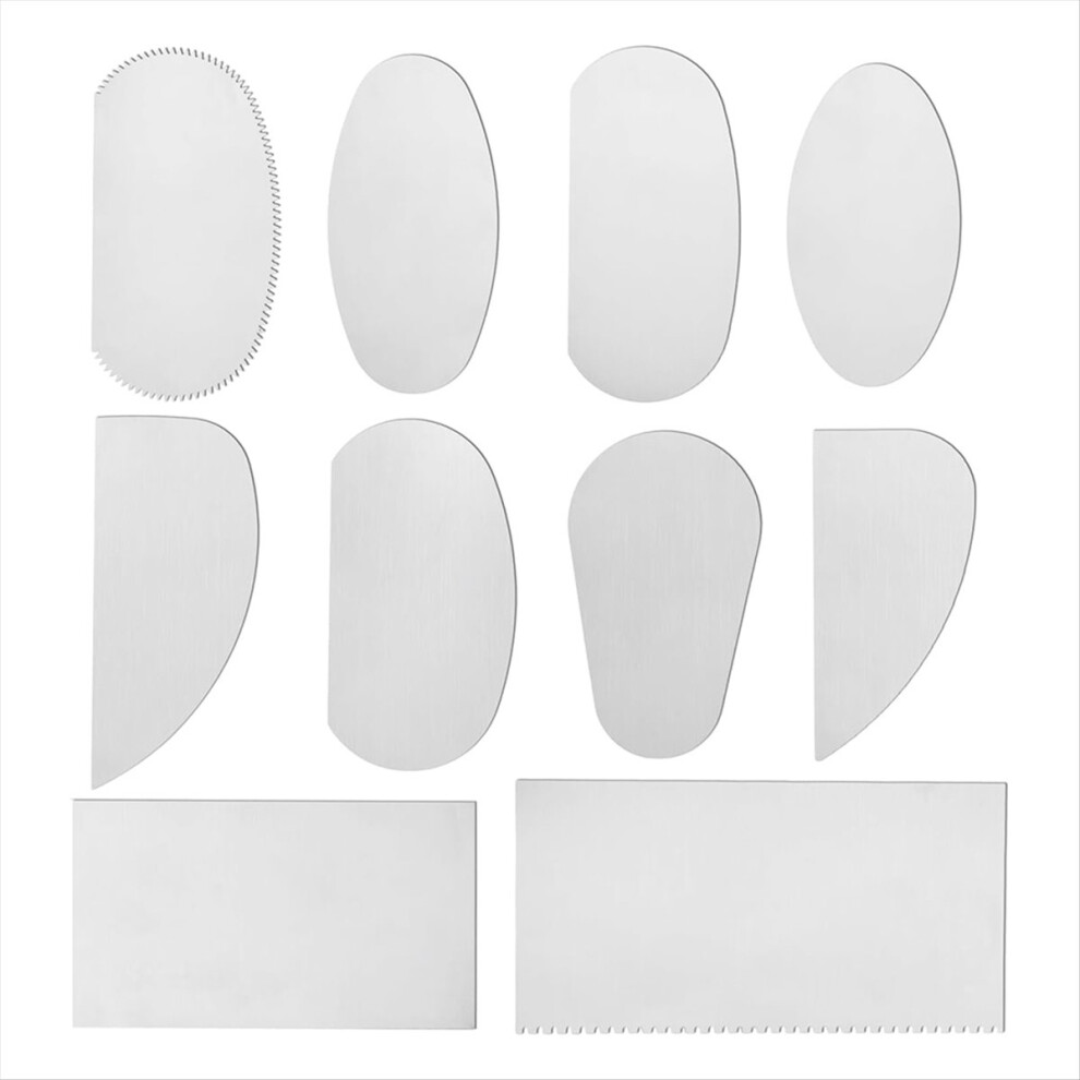 10Pcs Pottery Scraper Tool, Stainless Steel Serrated Tool 4852597860866