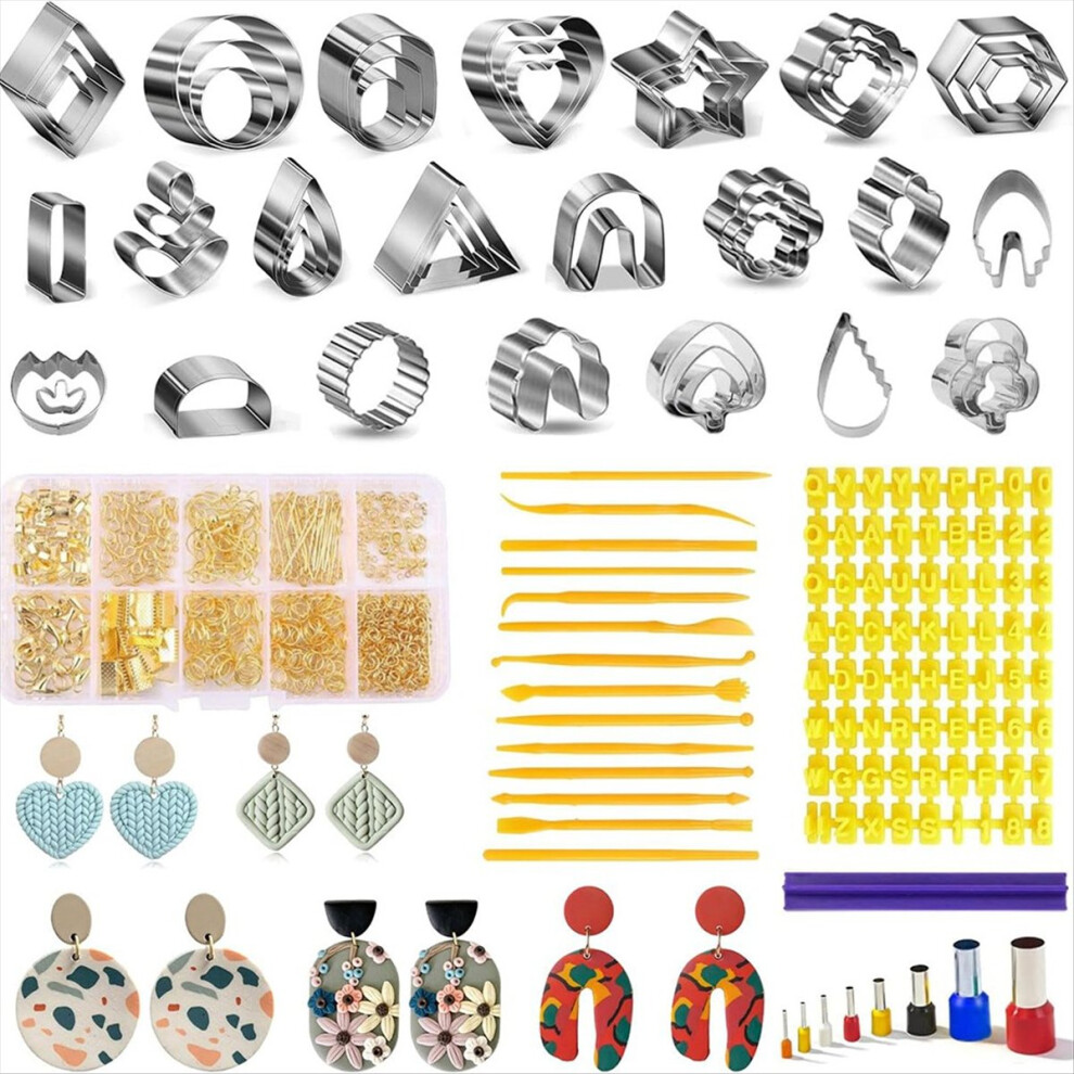 Polymer Clay Cutter For Earring Making, Tool Set 4852597860156