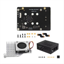 X1005 Dual NVME SSD Shield met koeler en behuizing PCle naar M.2