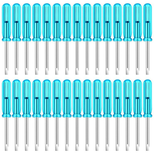 100 PCS Mini Slotted Screwdriver, 2.0mm Flat Head 45mm Length 1