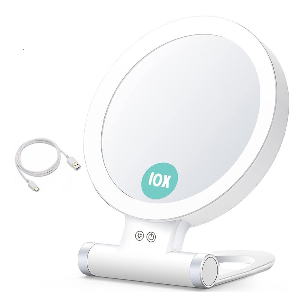 Kepptory Light 10X Magnifying Makeup Mirror With S And Magnification