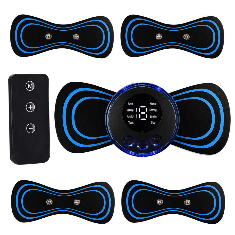 Mini Electric Massager 10 Levels 5 Modes Rechargeable TENS Cervical Pads