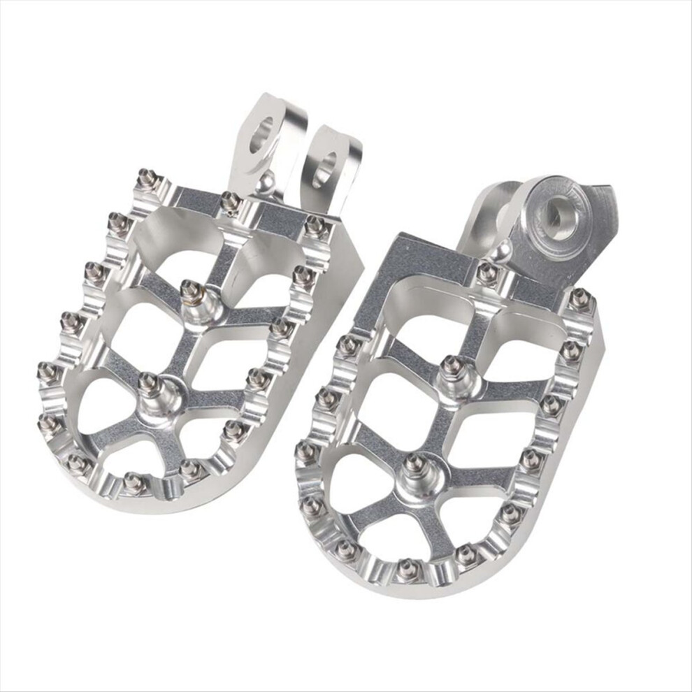 Footrest Footpeg Foot Pegs Rests Pedal(Silver) Silver 4854174669145