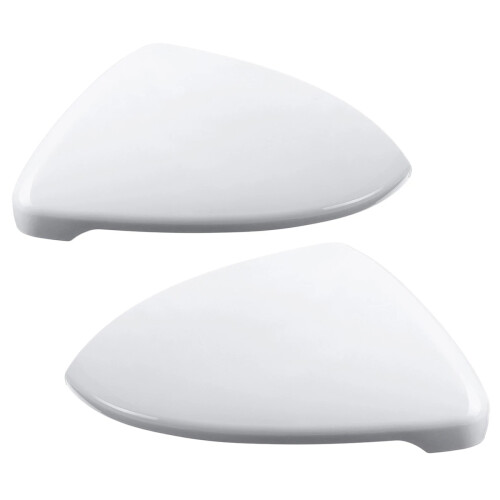 2X for - Golf 7 MK7 Front White Rearview Side Wing Mirror Cap Cover 1