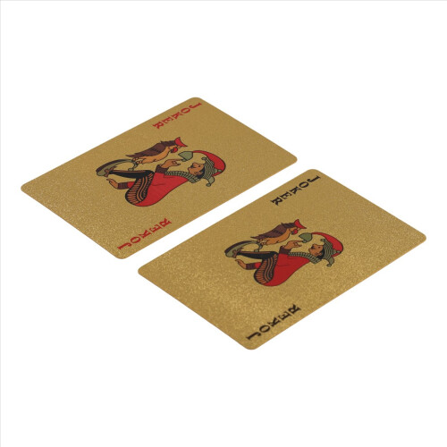 1Pc 24K Gold Playing Cards Plastic Deck Foil Magic Waterproof Card 2
